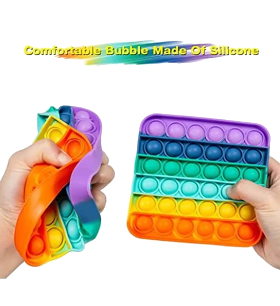 Rainbow Gun Shape Bubble Push Pop Sensory Fidget Toy – Ohana Underground